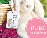 Peter Rabbit Easter Basket Gift Tag