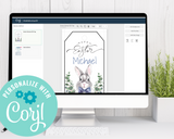 Bunny Rabbit Easter Basket Gift Tag