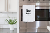 I love Jesus but I cuss a little Tea Towel