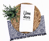 I love Jesus but I cuss a little Tea Towel