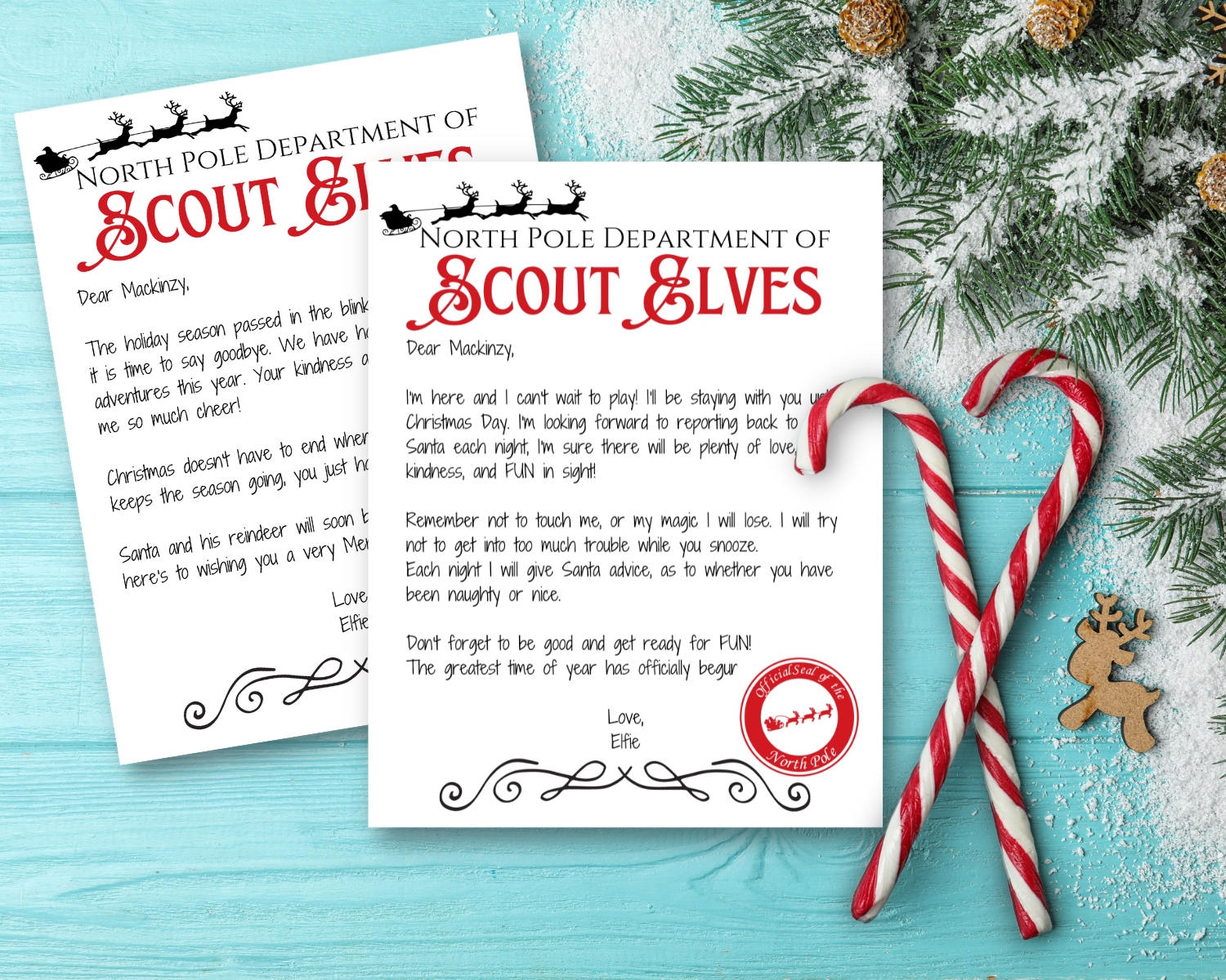 Printable Personalized Elf Welcome and Farewell Letter