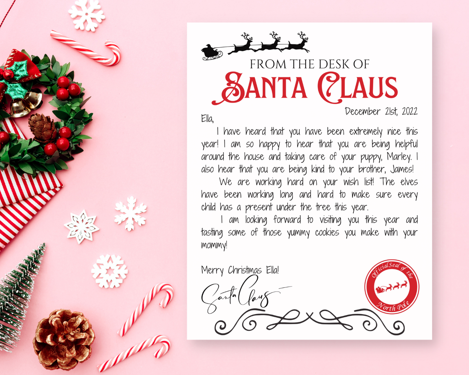 Printable Personalized Letter From Santa