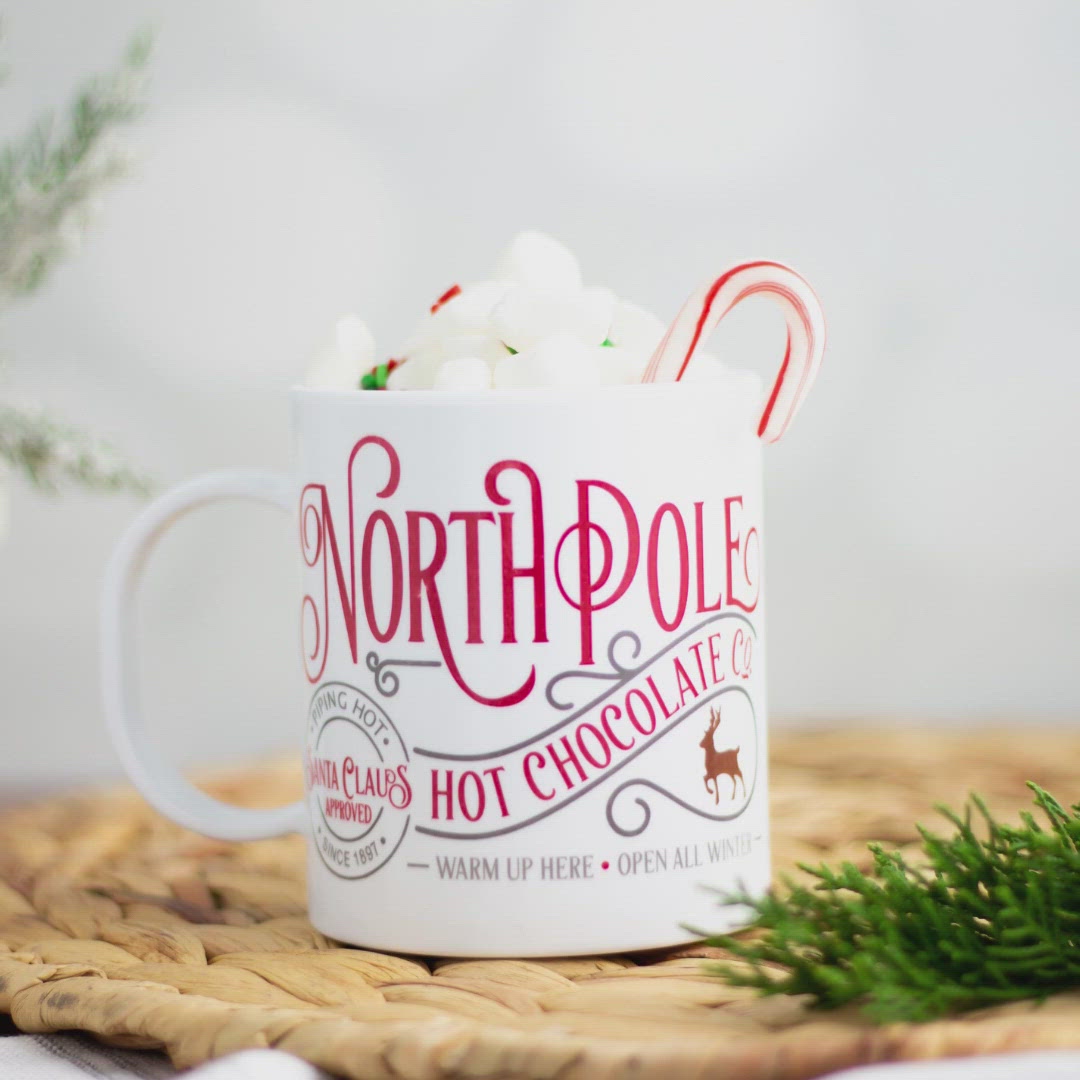 North Pole Personalized Hot Chocolate Mug