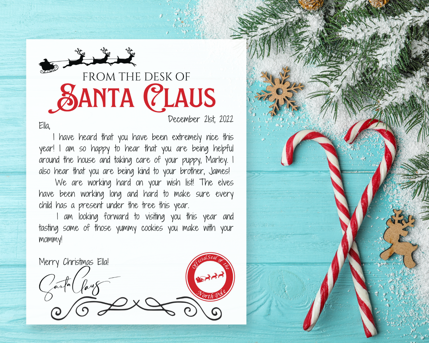 Printable Personalized Letter From Santa