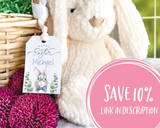 Bunny Rabbit Easter Basket Gift Tag