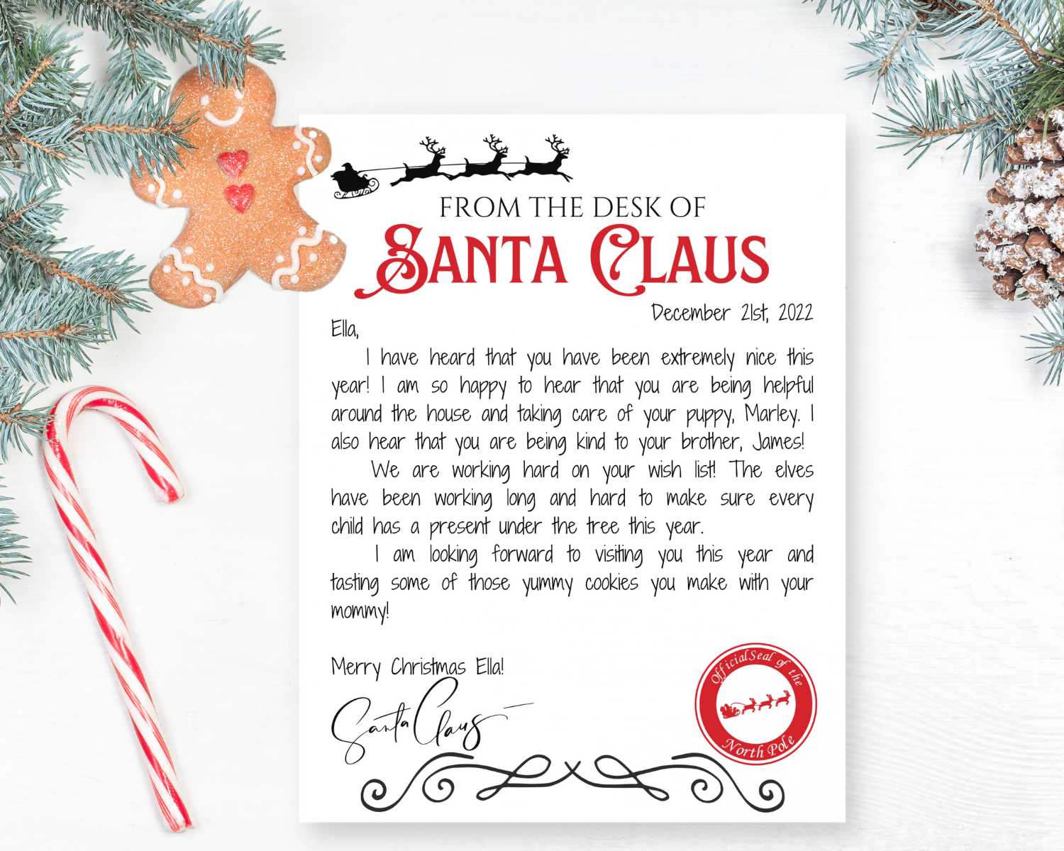 Printable Personalized Letter From Santa