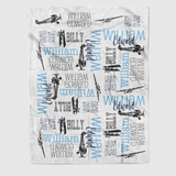 Vintage Airplane Custom Baby Blanket