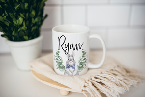 Bow Tie Bunny Personalized Hot Chocolate Mug