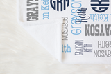 Name and Monogram Custom Baby Blanket