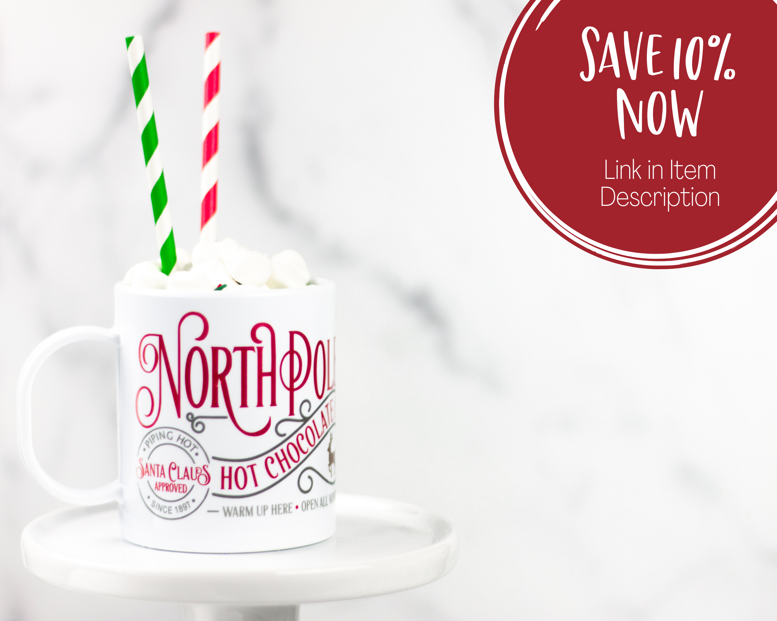 North Pole Personalized Hot Chocolate Mug