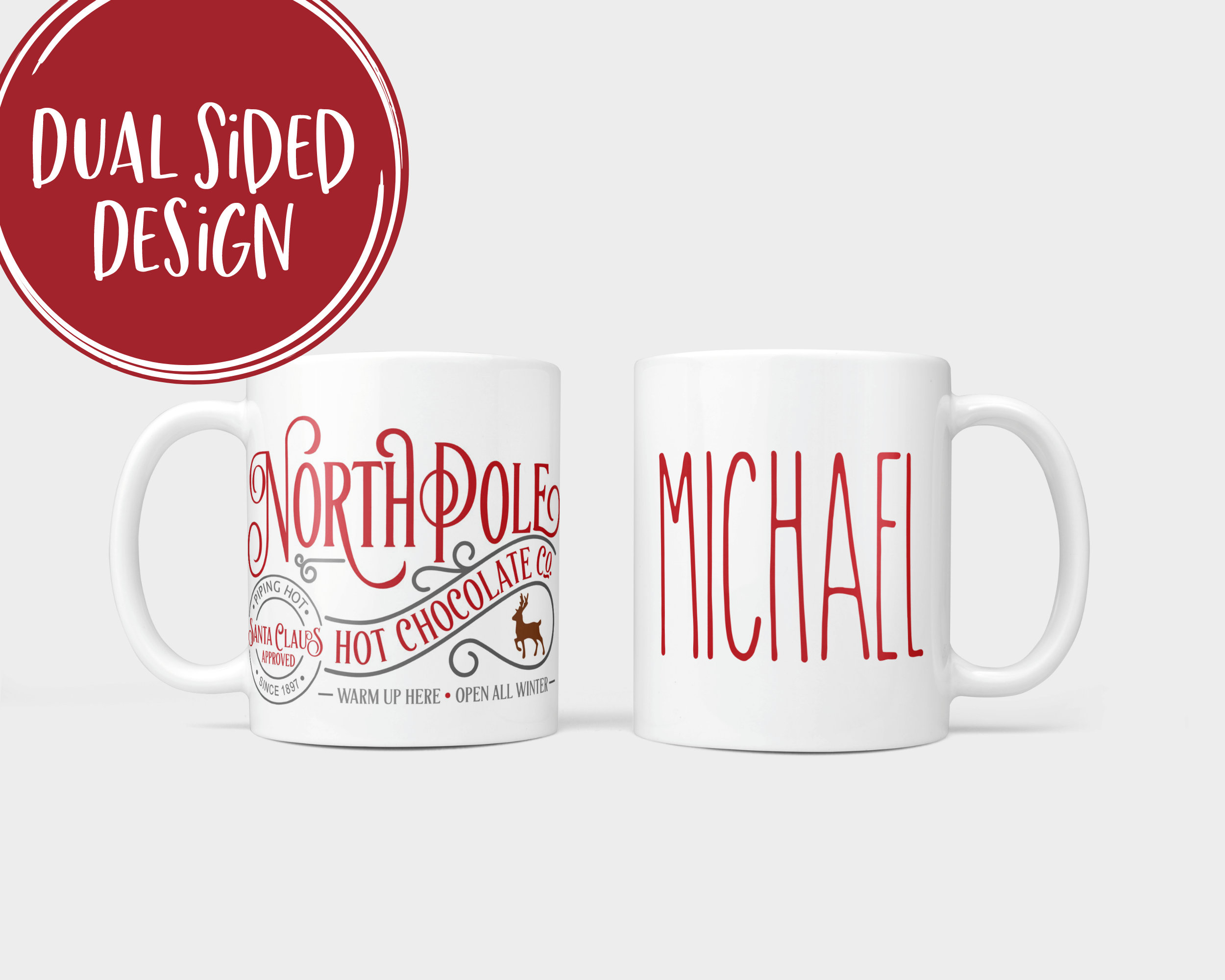 North Pole Personalized Hot Chocolate Mug