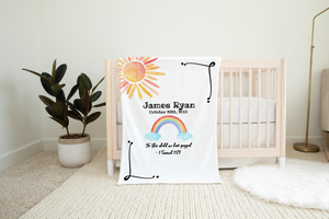 Rainbow Custom Baby Blanket