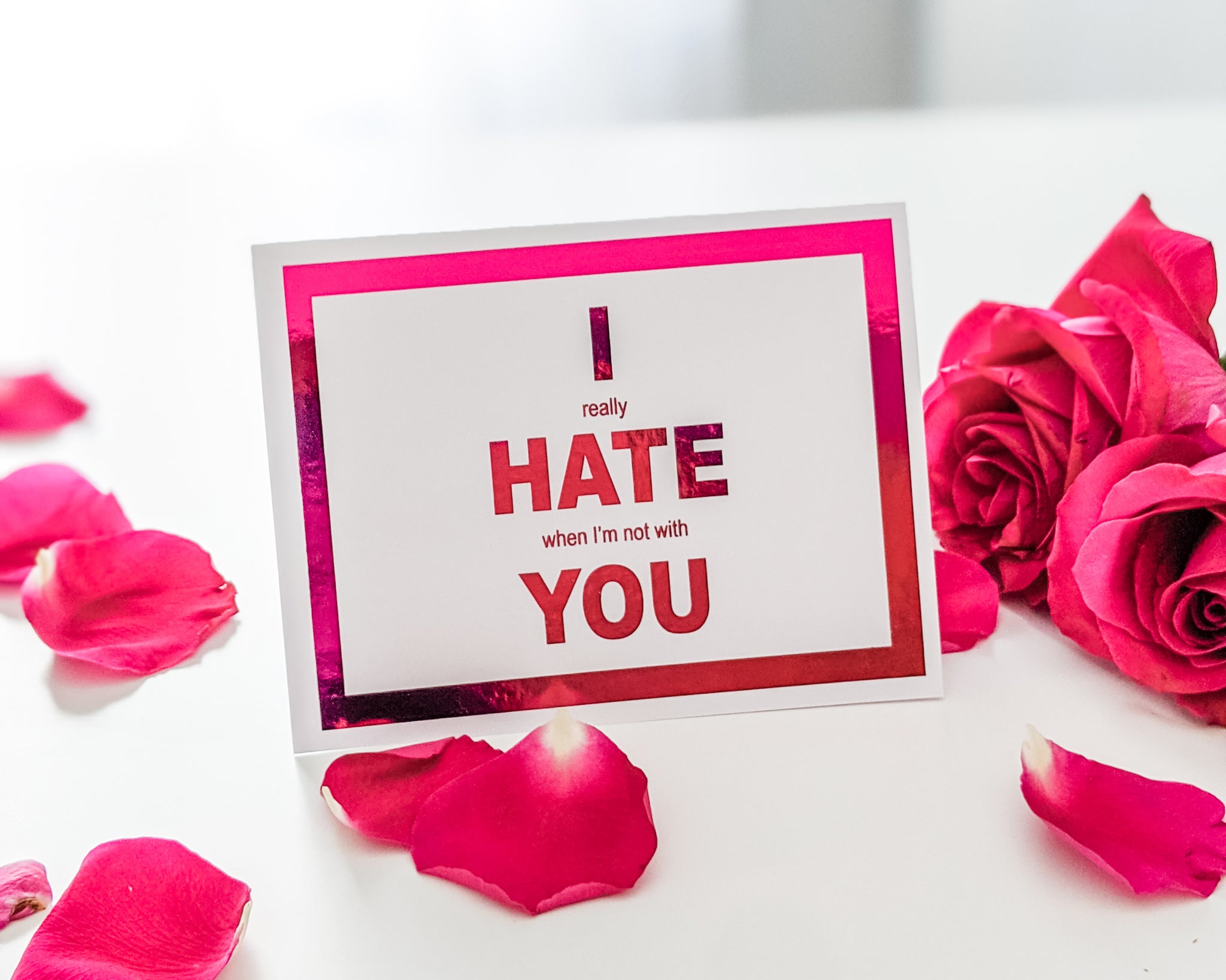 funny valentines card flower