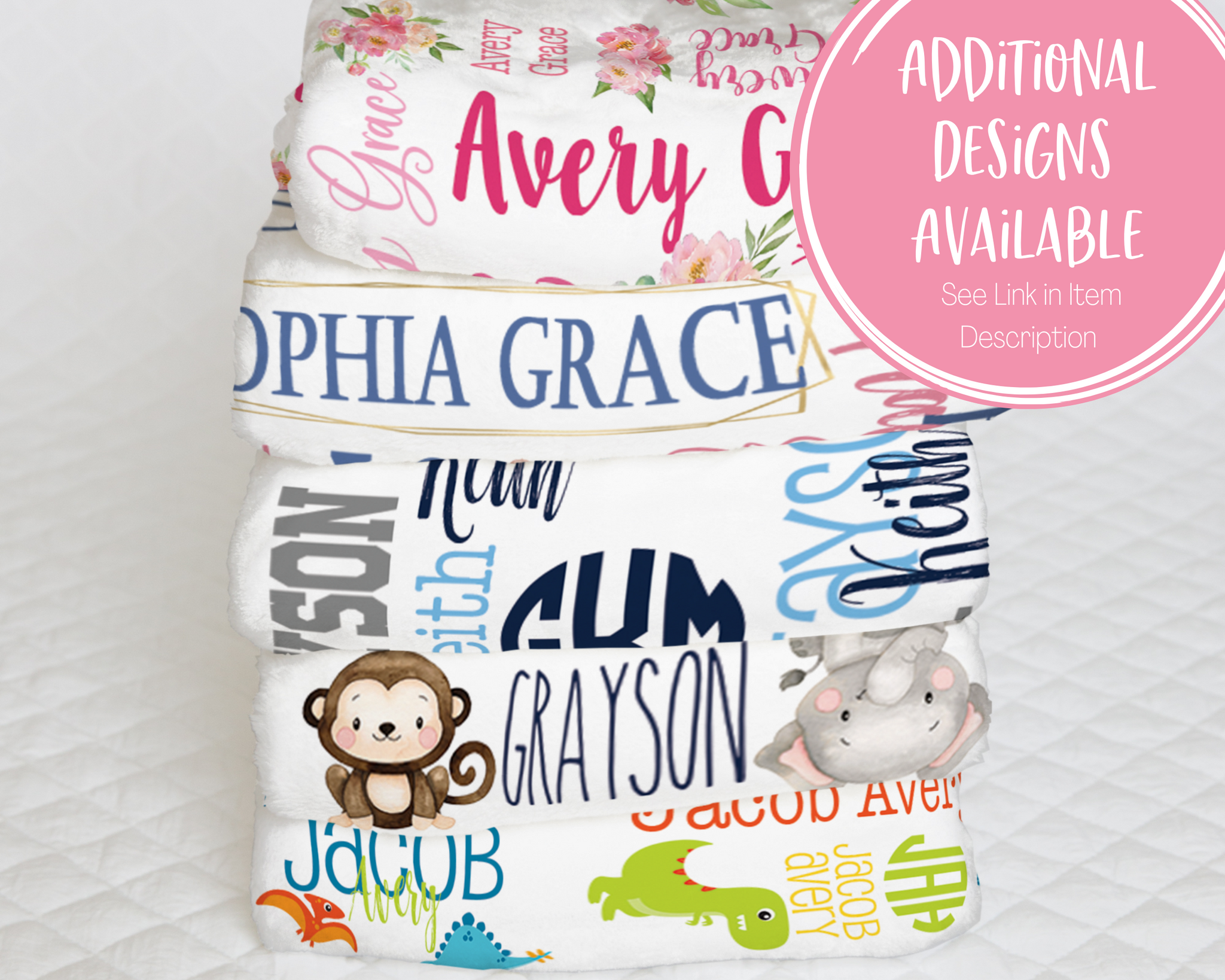 Custom baby blankets deals